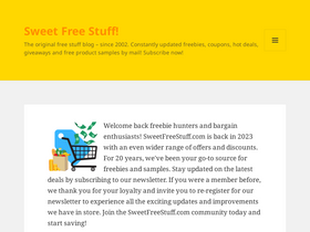 'sweetfreestuff.com' screenshot