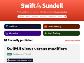 'swiftbysundell.com' screenshot