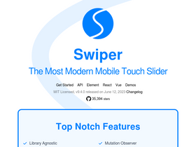 'swiperjs.com' screenshot