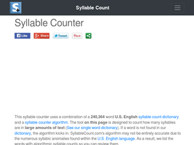 'syllablecount.com' screenshot