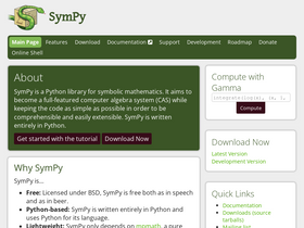 'sympy.org' screenshot
