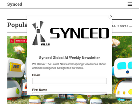 'syncedreview.com' screenshot