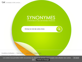'synonymes.com' screenshot