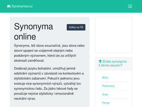 'synonymus.cz' screenshot