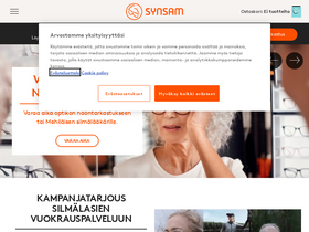 'synsam.fi' screenshot