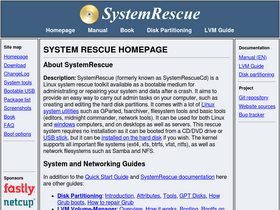 'system-rescue.org' screenshot