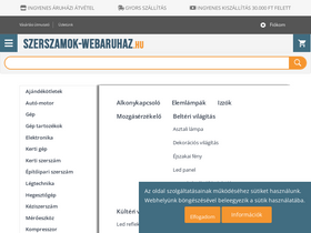 'szerszamok-webaruhaz.hu' screenshot