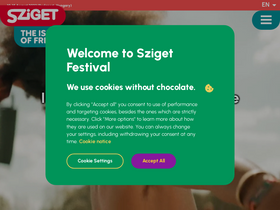 'szigetfestival.com' screenshot