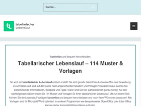 'tabellarischer-lebenslauf.net' screenshot