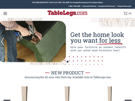 'tablelegs.com' screenshot