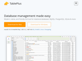'tableplus.com' screenshot