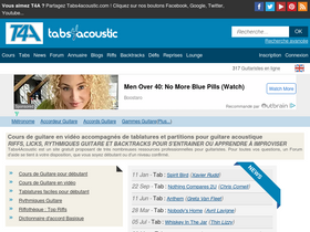 'tabs4acoustic.com' screenshot
