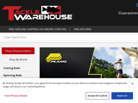 'tacklewarehouse.com' screenshot