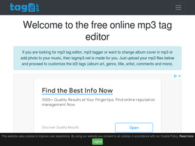 'tagmp3.net' screenshot