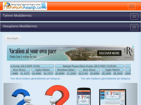 'tahminhesap.com' screenshot