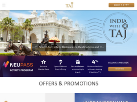 'tajhotels.com' screenshot