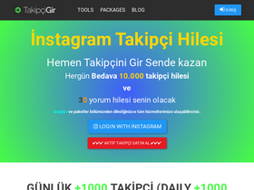 'takipcigir.com' screenshot