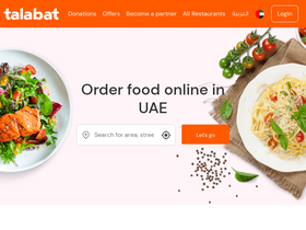 'talabat.com' screenshot