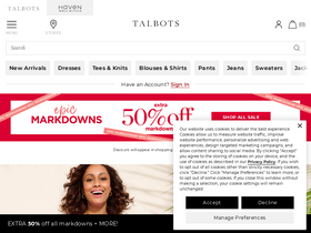 'talbots.com' screenshot