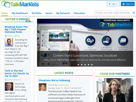 'talkmarkets.com' screenshot