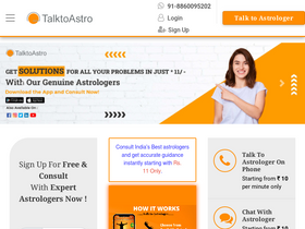 'talktoastro.com' screenshot