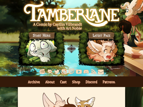 'tamberlanecomic.com' screenshot