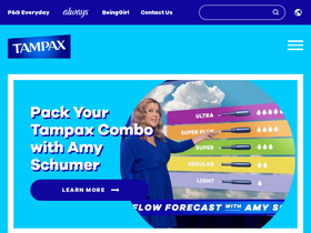 'tampax.com' screenshot