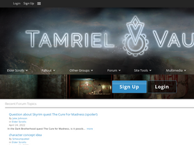 'tamrielvault.com' screenshot