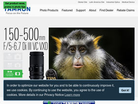 'tamron-usa.com' screenshot