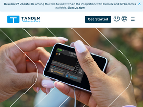 'tandemdiabetes.com' screenshot