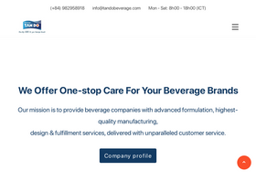 'tandobeverage.com' screenshot