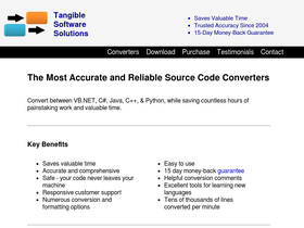 'tangiblesoftwaresolutions.com' screenshot
