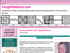 'tanglepatterns.com' screenshot