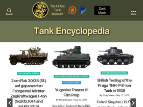 'tanks-encyclopedia.com' screenshot