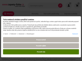 'tapety-folie.cz' screenshot