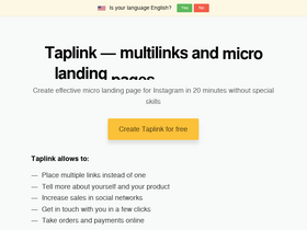 'taplink.cc' screenshot