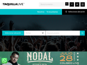 'taquillalive.com' screenshot