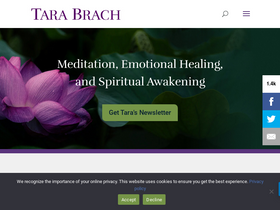 'tarabrach.com' screenshot