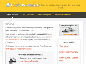 'tarifs-postaux.fr' screenshot