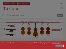 'tarisio.com' screenshot