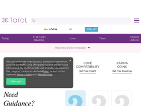 'tarot.com' screenshot