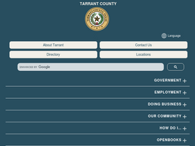 'tarrantcounty.com' screenshot