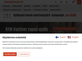 'tarvikekeskusoy.fi' screenshot