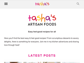 'tashasartisanfoods.com' screenshot