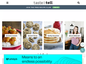 'tasteandtellblog.com' screenshot