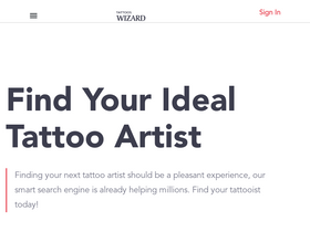 'tattooswizard.com' screenshot