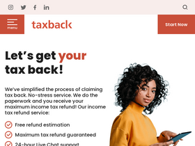 'taxback.com' screenshot