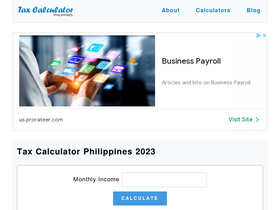 'taxcalculatorphilippines.com' screenshot