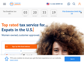 'taxesforexpats.com' screenshot