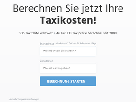 'taxi-rechner.de' screenshot